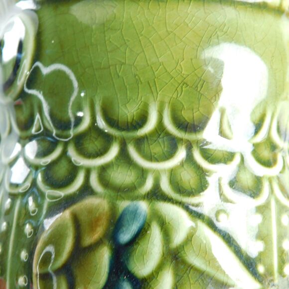Vintage 1970's Green Ceramic Chicken Rooster Cup, Trimont Japan GUC - Picture 10 of 14